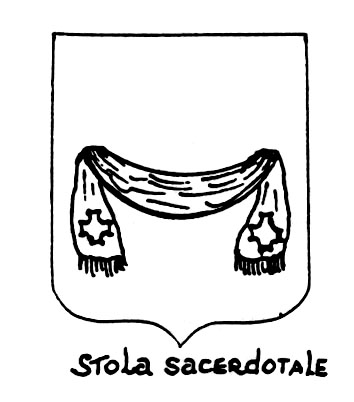 Image of the heraldic term: Stola sacerdotale